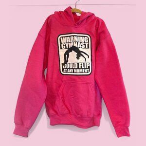 Hot Pink Youth Gildan Heavy Blend Like-New Gymnastics/Gymnast Sweatshirt-Size M‎